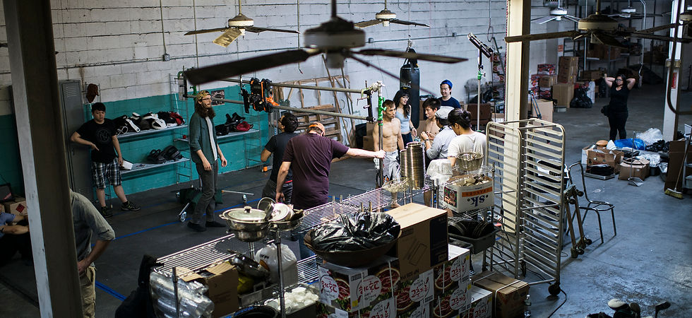 Behind the scenes image from 777 Raw Street